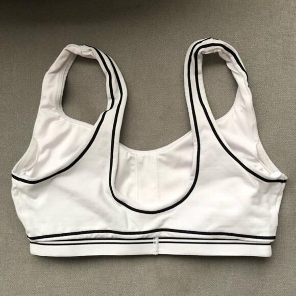 Alo Yoga Airbrush Heart Throb Bra White/Black S - Picture 7 of 7